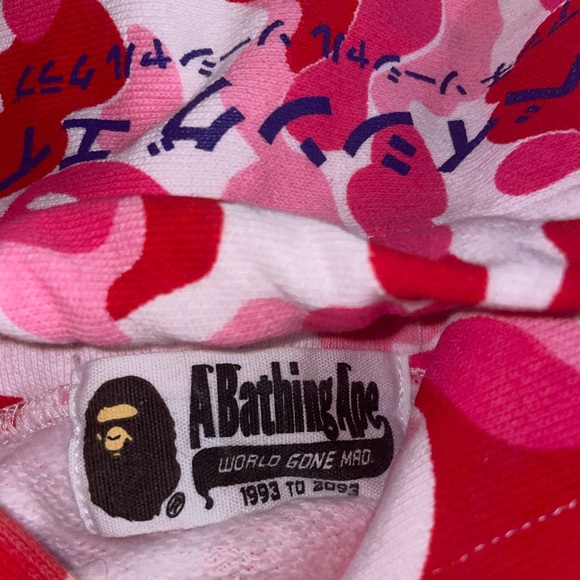 BAPEx Anti Social Social Club ABC Cammo Pink Hoodie - Picture 5 of 6